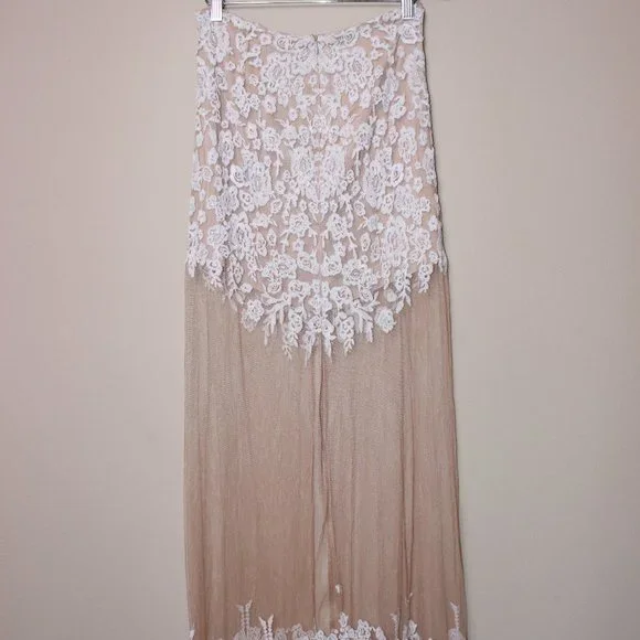 For Love & Lemons Luau Sheer/Embroidered Maxi Skirt - Picture 5 of 7